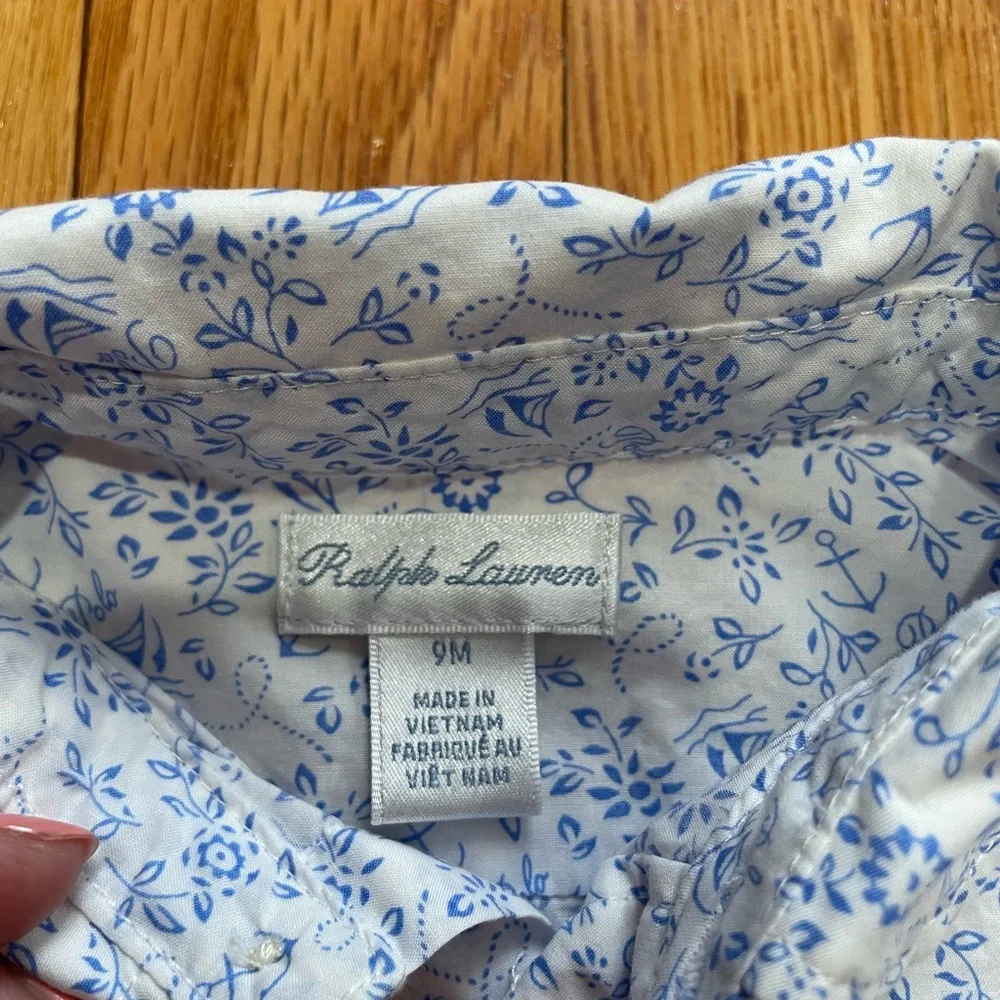 Baby girl Ralph Lauren floral dress with diaper cover